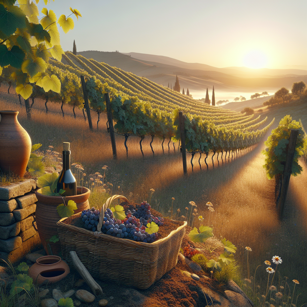 Bioweinberg im Morgengrauen, Lese und Energie des Lebendigen