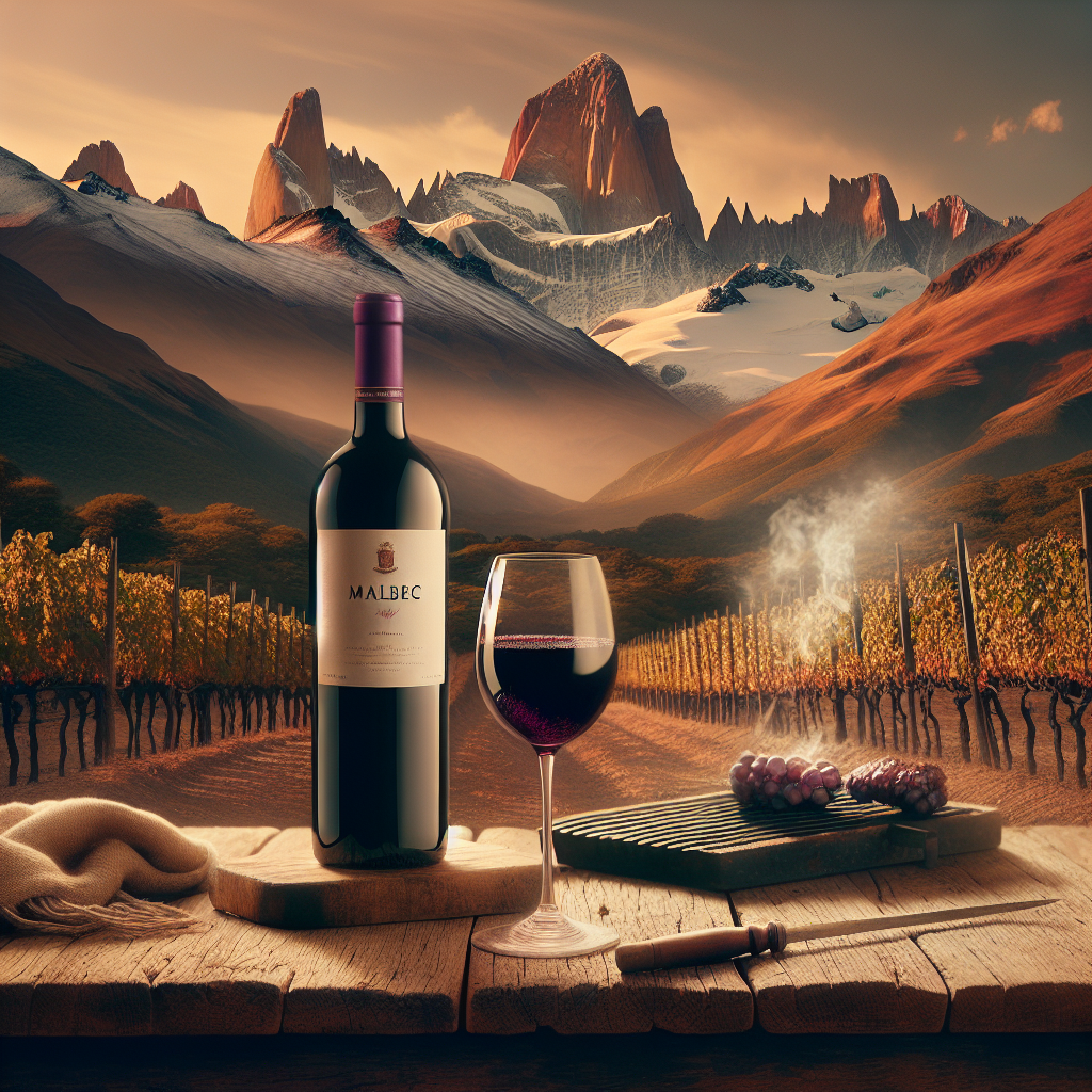 Verre de Malbec argentin face aux Andes ensoleillées