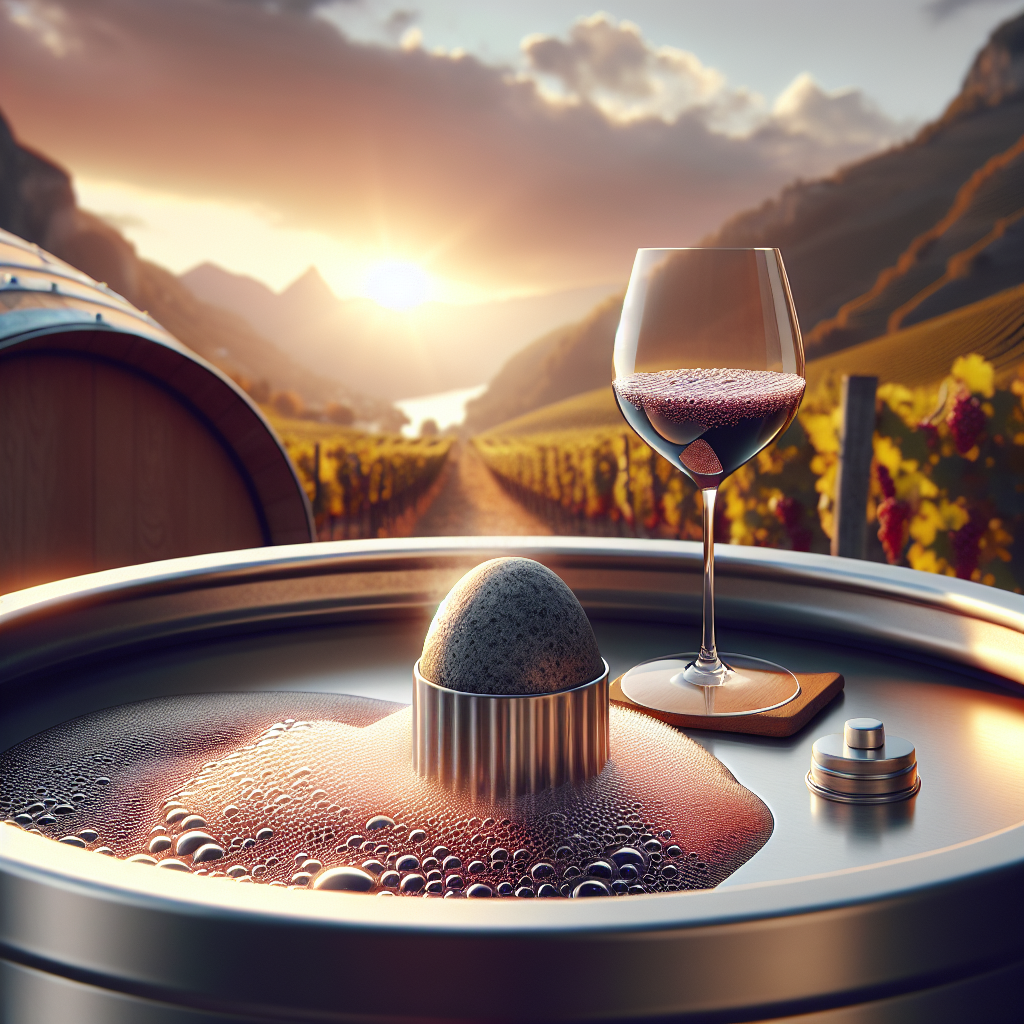 Micro-oxygénation du vin en cuve inox, bulles dosées