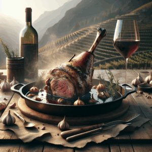Vin rouge pour gigot d'agneau rôti au romarin