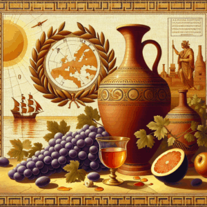 Amphoren und römisches Bankett rund um den Wein