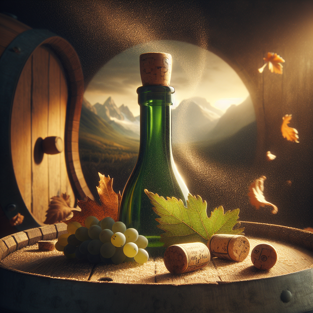 Bouchon en liège sur bouteille de vin