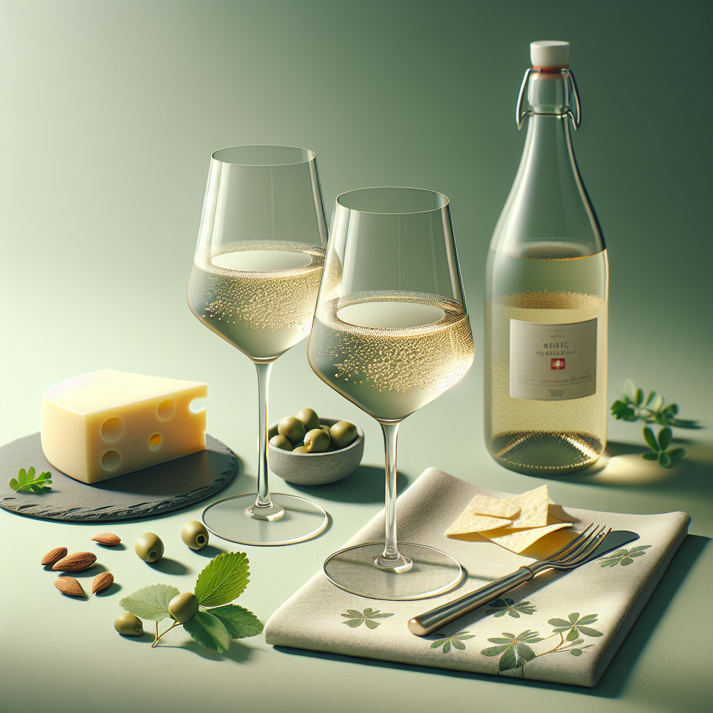 Gläser mit Weißwein und Oliven für einen frischen Aperitif