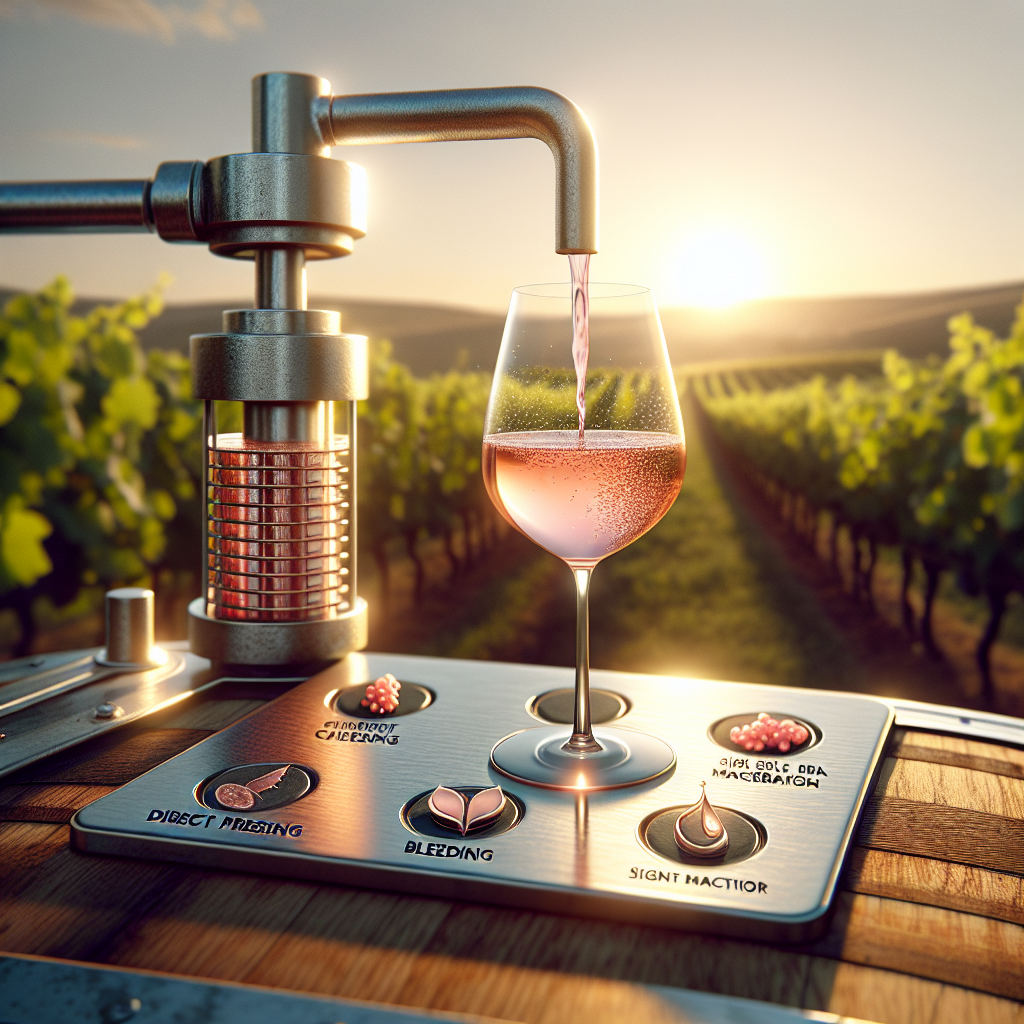 Rosé im Werden bei Tagesanbruch in den Weinbergen